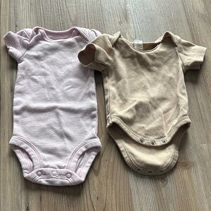 Kids One Pieces Set - Pink and Tan